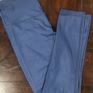 Blue Metallic Light n Tight Hi-rise 7/8 24"
